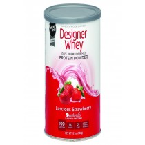 Designer Whey Protein Powder - Natural Whey - Luscious Strawberry - 12 Oz
