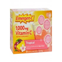 Alacer Emergen-c Vitamin C Fizzy Drink Mix Tropical - 1000 Mg - 30 Packets