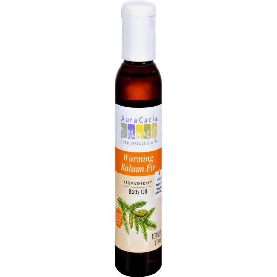 Aura Cacia Aromatherapy Warming Balsam Fir Body Oil - 4 Fl Oz