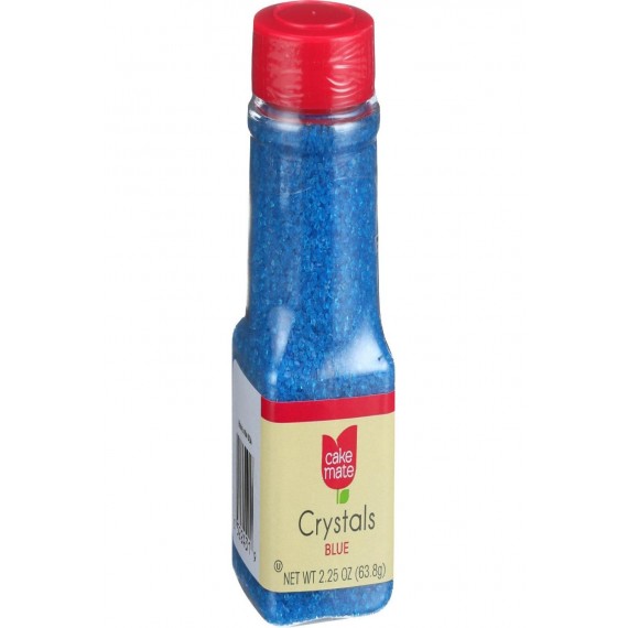 Cake Mate Decorating Decors - Crystals - Blue - 2.25 Oz - Case Of 6