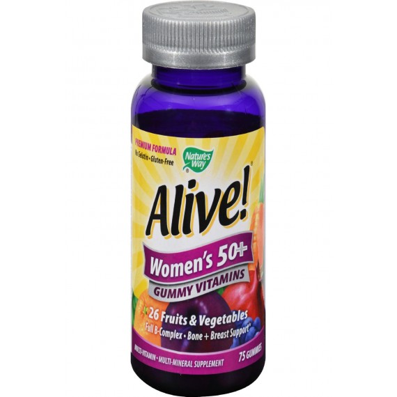 Nature's Way Alive - Women's 50+ Gummy Multi-vitamins - 75 Chewables
