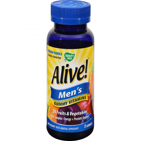 Nature's Way Alive - Men's Energy Gummy Multi-vitamins - 75 Chewables