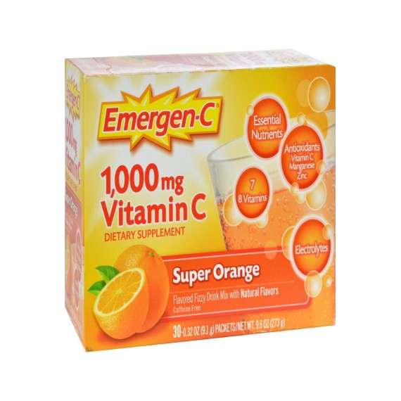 Alacer Emergen-c 1000 Mg Vitamin C - Super Orange - 30 Packet