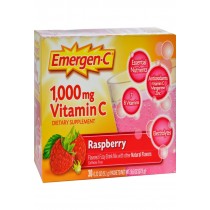 Alacer Emergen-c Vitamin C Fizzy Drink Mix Raspberry - 1000 Mg - 30 Packets