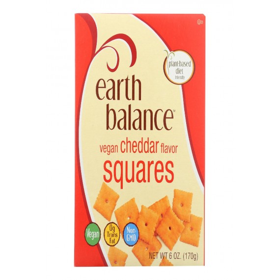 Earth Balance Vegan Squares - Cheddar - Case Of 6 - 6 Oz.