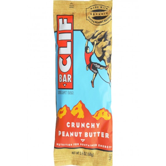 Clif Bar - Organic Crunch Peanut Butter - Case Of 12 - 2.4 Oz