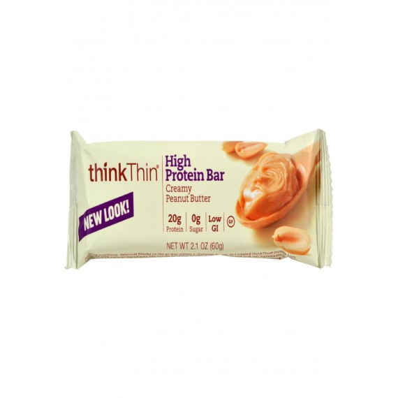 Think Products Thin Bar - Creamy Peanut Butter - Case Of 10 - 2.1 Oz
