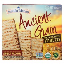 Yehuda Spelt Matzo - Organic - Gluten Free - Ancient Grains - Case Of 24 - 10.5 Oz