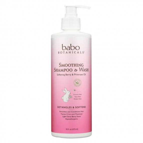 Babo Botanicals Shampoo - Softening Berry And Primrose Oil - Case Of 1 - 16 Fl Oz.
