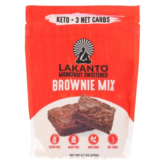 Lakanto Monkfruit Sweetened Brownie Mix Case Of 8 9.7 Oz. The