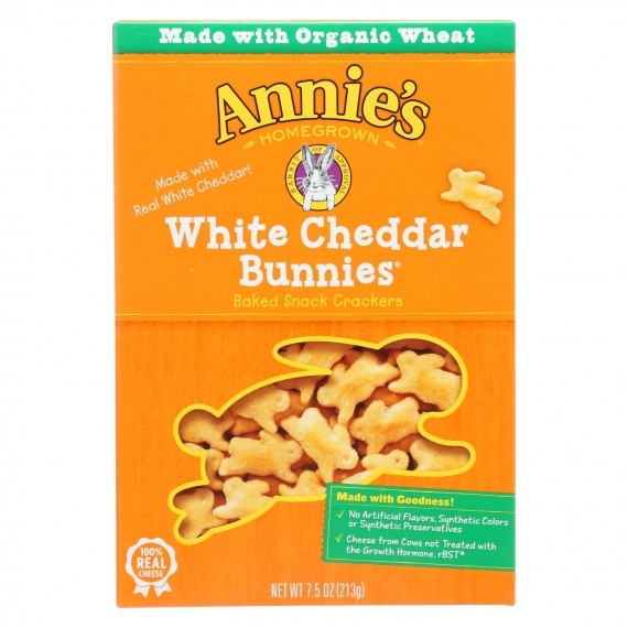 Annie's Homegrown - Crcker Wht Chd Bunny - Case Of 12-7.5 Oz.