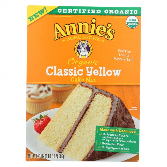 Annie's Homegrown - Mix Cake Yellow - Case Of 8-21 Oz.