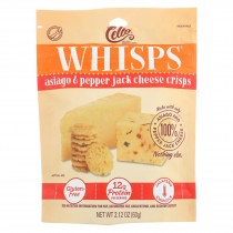 Cello - Whisps - Asiago And Pepper Jack Cheese Crisps - Case Of 12 - 2.12 Oz.