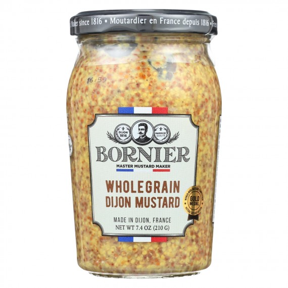 Bornier - Mustard - Whole Grain - Case Of 6 - 7.4 Oz.