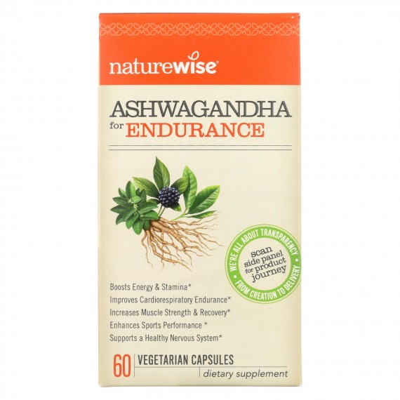 Naturewise - Ashwagandha - Endurance - 60 Vegetarian Capsules