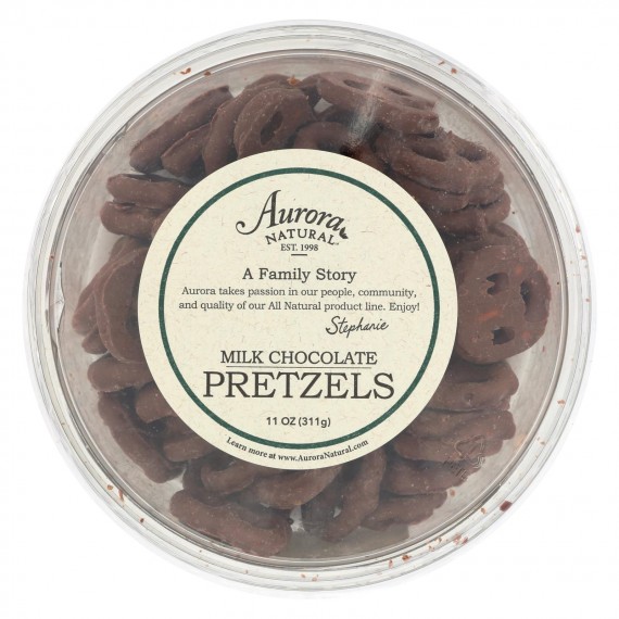 Aurora Natural Products - Milk Chocolate Pretzels - Case Of 12 - 11 Oz.