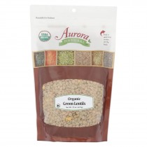 Aurora Natural Products - Organic Green Lentils - Case Of 12 - 22 Oz.