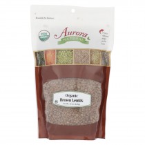 Aurora Natural Products - Organic Brown Lentils - Case Of 10 - 22 Oz.
