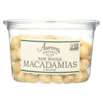 Aurora Natural Products - Raw Whole Macadamias - Case Of 12 - 8 Oz.