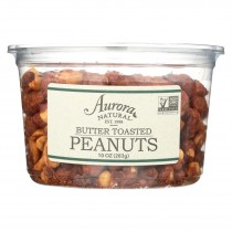 Aurora Natural Products - Butter Toasted Peanuts - Case Of 12 - 10 Oz.