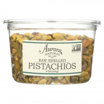 Aurora Natural Products - Raw Shelled Pistachios - Case Of 12 - 9 Oz.