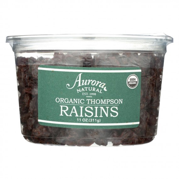 Aurora Natural Products - Organic Thompson Raisins - Case Of 12 - 11 Oz.