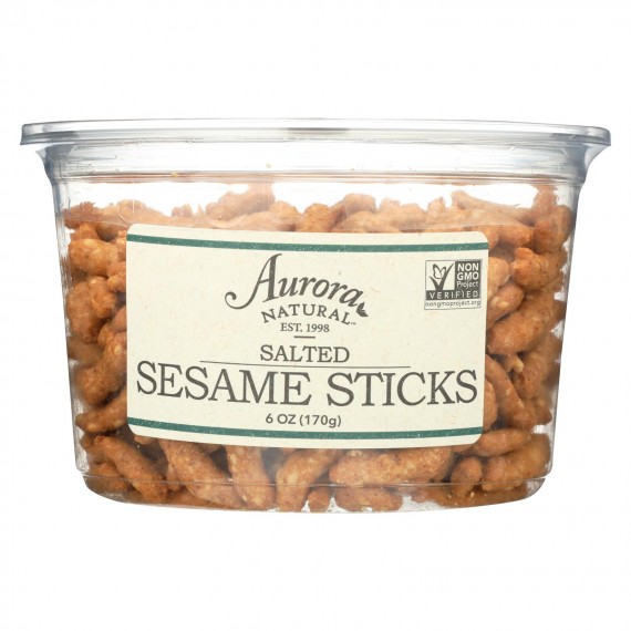 Aurora Natural Products - Salted Sesame Sticks - Case Of 12-6 Oz.