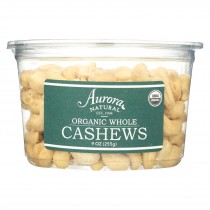 Aurora Natural Products - Organic Whole Cashews - Case Of 12 - 9 Oz.