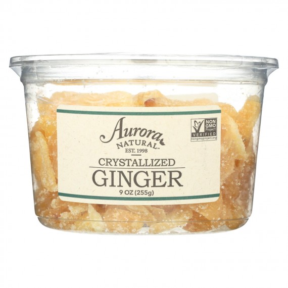 Aurora Natural Products - Crystallized Ginger - Case Of 12 - 9 Oz.