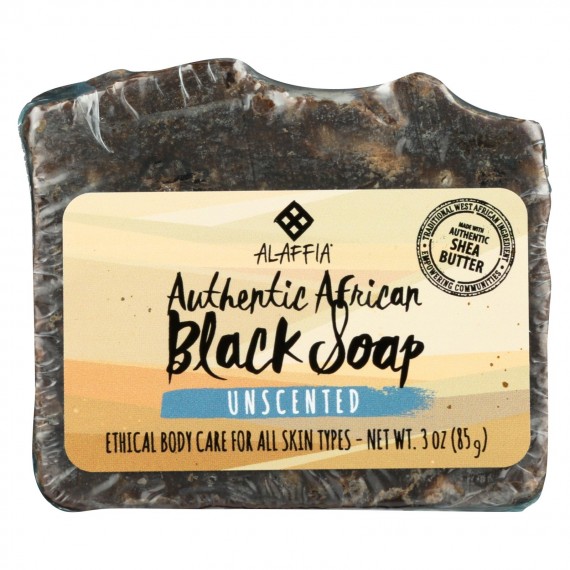 Alaffia - African Black Soap - Unscented - 3 Oz.