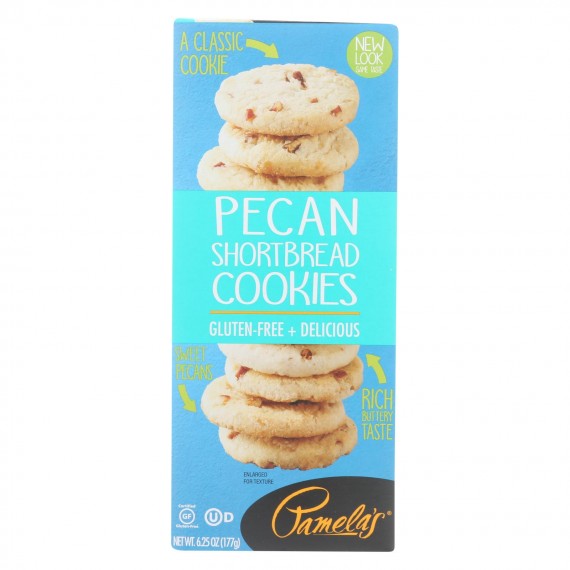 Pamela's Products - Pecan Shortbread Cookies - Gluten-free - Case Of 6 - 6.25 Oz.