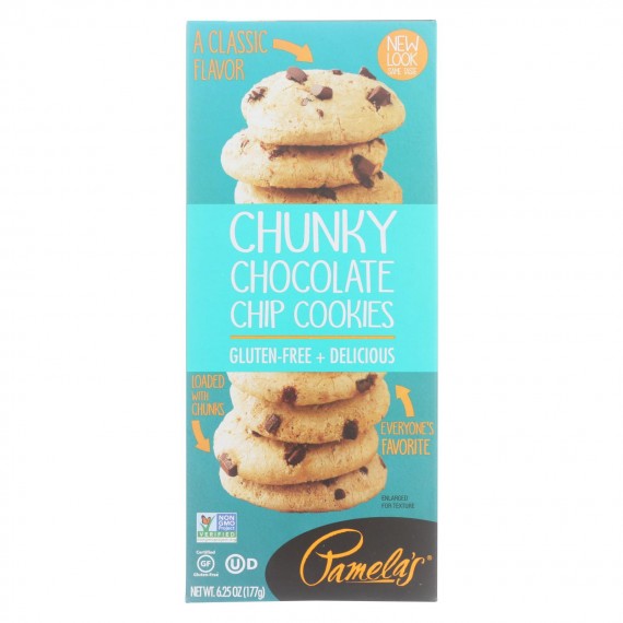 Pamela's Products - Chunky Chocolate Chip Cookies - Gluten-free - Case Of 6 - 6.25 Oz.