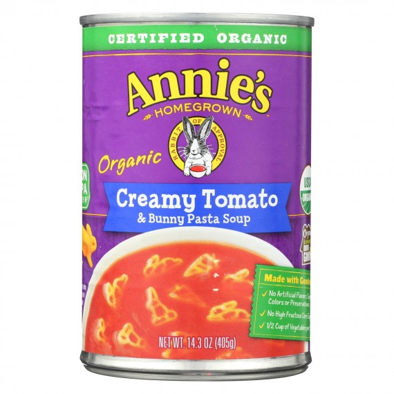 Annie's Homegrown - Soup Creamy Tomato And Bunny Pasta Soup - Case Of 8 - 14.3 Oz.