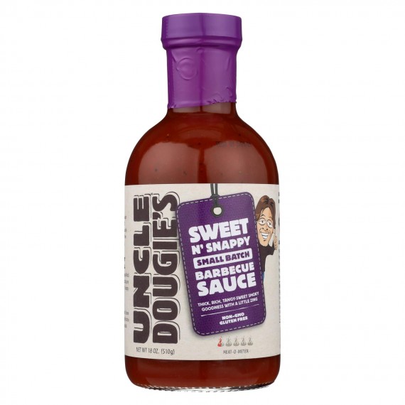 Uncle Dougie's - Barbecue Sauce - Sweet N' Snappy - Case Of 6 - 18 Fl Oz.