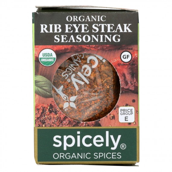 Spicely Organics Organic Steak Seasoning Case Of 6 0.6 Oz. The