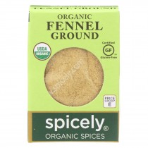 Spicely Organics - Organic Fennel - Ground - Case Of 6 - 0.5 Oz.