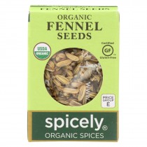 Spicely Organics - Organic Fennel Seed - Case Of 6 - 0.3 Oz.