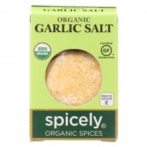 Spicely Organics - Organic Garlic Salt - Case Of 6 - 0.8 Oz.