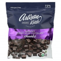 Artisan Kettle - Organic Chocolate Chips - Extra Dark Chunks - Case Of 6 - 9 Oz.