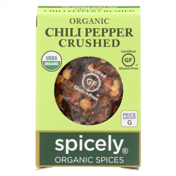 Spicely Organics - Organic Chili Pepper - Crushed - Case Of 6 - 0.3 Oz.