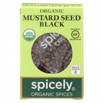 Spicely Organics - Organic Mustard Seed - Black - Case Of 6 - 0.5 Oz.