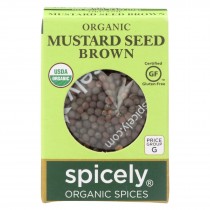 Spicely Organics - Organic Mustard Seed - Brown - Case Of 6 - 0.6 Oz.