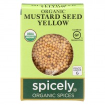 Spicely Organics - Organic Mustard Seed - Yellow - Case Of 6 - 0.45 Oz.