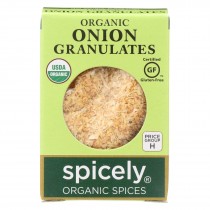 Spicely Organics - Organic Onion Granulates - Case Of 6 - 0.4 Oz.