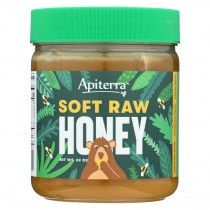 Apiterra - Soft Raw Honey - Case Of 6 - 22 Oz.