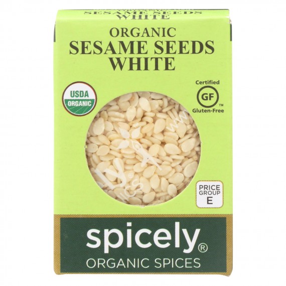Spicely Organics - Organic Sesame Seed - White - Case Of 6 - 0.45 Oz.