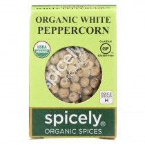 Spicely Organics - Organic Peppercorn - White - Case Of 6 - 0.35 Oz.