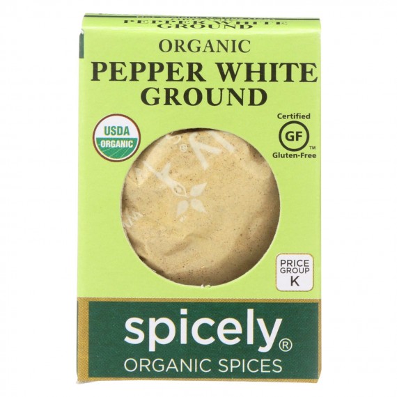 Spicely Organics - Organic Peppercorn - White Ground - Case Of 6 - 0.45 Oz.