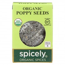 Spicely Organics - Organic Poppy Seeds - Case Of 6 - 0.4 Oz.