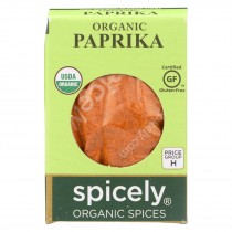 Spicely Organics - Organic Paprika - Case Of 6 - 0.45 Oz.